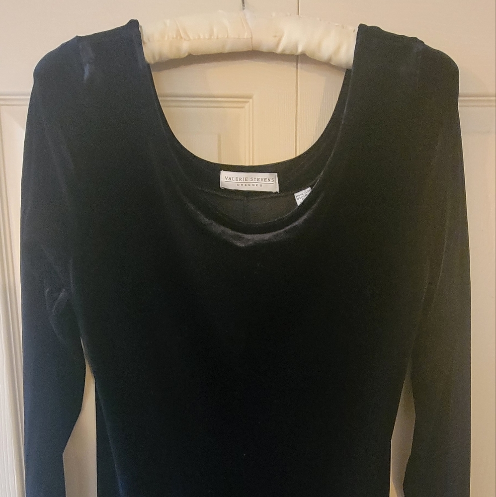 stretch velvet maxi dress